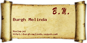 Burgh Melinda névjegykártya