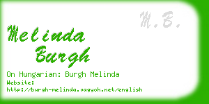melinda burgh business card